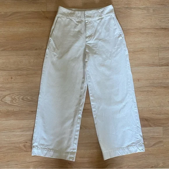 Club Monaco Cream Wide-Leg Jean Trousers - Picture 4 of 16